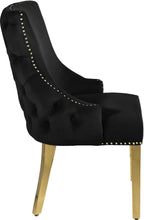 Load image into Gallery viewer, Tuft Black Velvet Dining Chair
