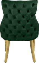 Load image into Gallery viewer, Tuft Green Velvet Dining Chair
