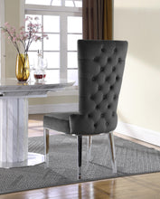 Load image into Gallery viewer, Serafina Grey Velvet Dining Chair
