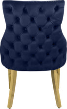 Load image into Gallery viewer, Tuft Navy Velvet Dining Chair
