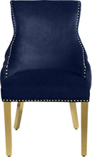 Load image into Gallery viewer, Tuft Navy Velvet Dining Chair
