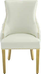 Tuft White Faux Leather Dining Chair