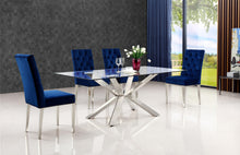 Load image into Gallery viewer, Juno Navy Velvet Dining Chair
