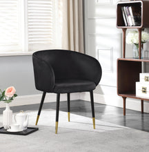 Load image into Gallery viewer, Louise Black Velvet Dining Chair
