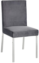 Load image into Gallery viewer, Opal Grey Velvet Dining Chair
