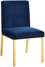 Load image into Gallery viewer, Opal Navy Velvet Dining Chair
