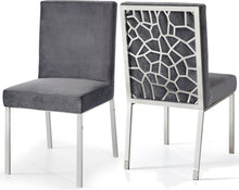 Load image into Gallery viewer, Opal Grey Velvet Dining Chair image
