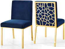 Load image into Gallery viewer, Opal Navy Velvet Dining Chair
