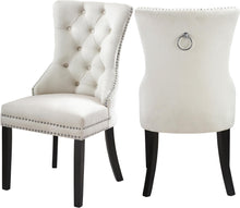 Load image into Gallery viewer, Nikki Cream Velvet Dining Chair
