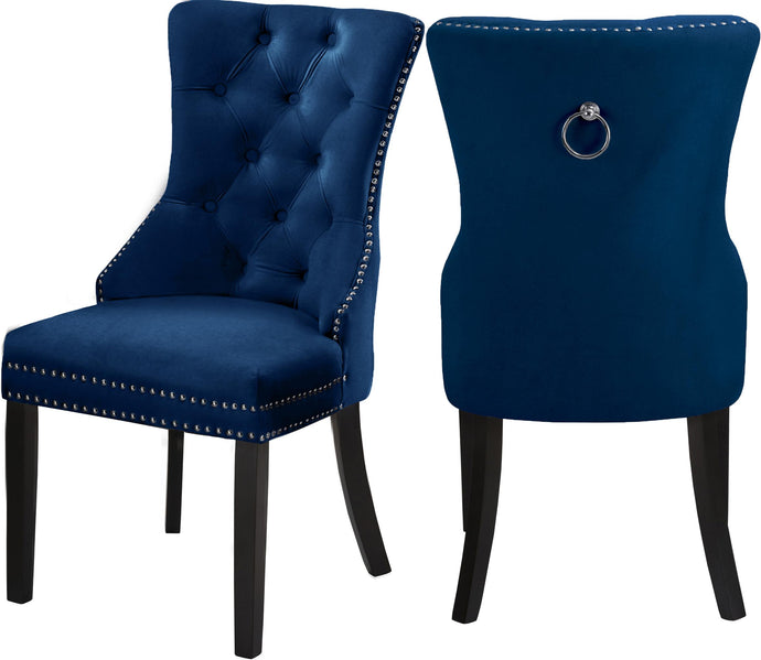 Nikki Navy Velvet Dining Chair image