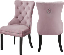 Load image into Gallery viewer, Nikki Pink Velvet Dining Chair
