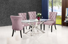 Load image into Gallery viewer, Nikki Pink Velvet Dining Chair
