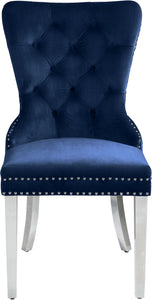 Carmen Navy Velvet Dining Chair