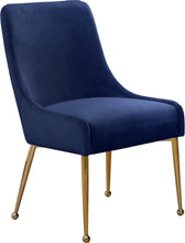 Load image into Gallery viewer, Owen Navy Velvet Dining Chair
