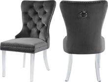 Load image into Gallery viewer, Miley Grey Velvet Dining Chair
