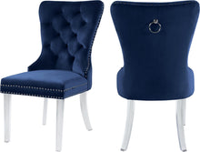 Load image into Gallery viewer, Miley Navy Velvet Dining Chair
