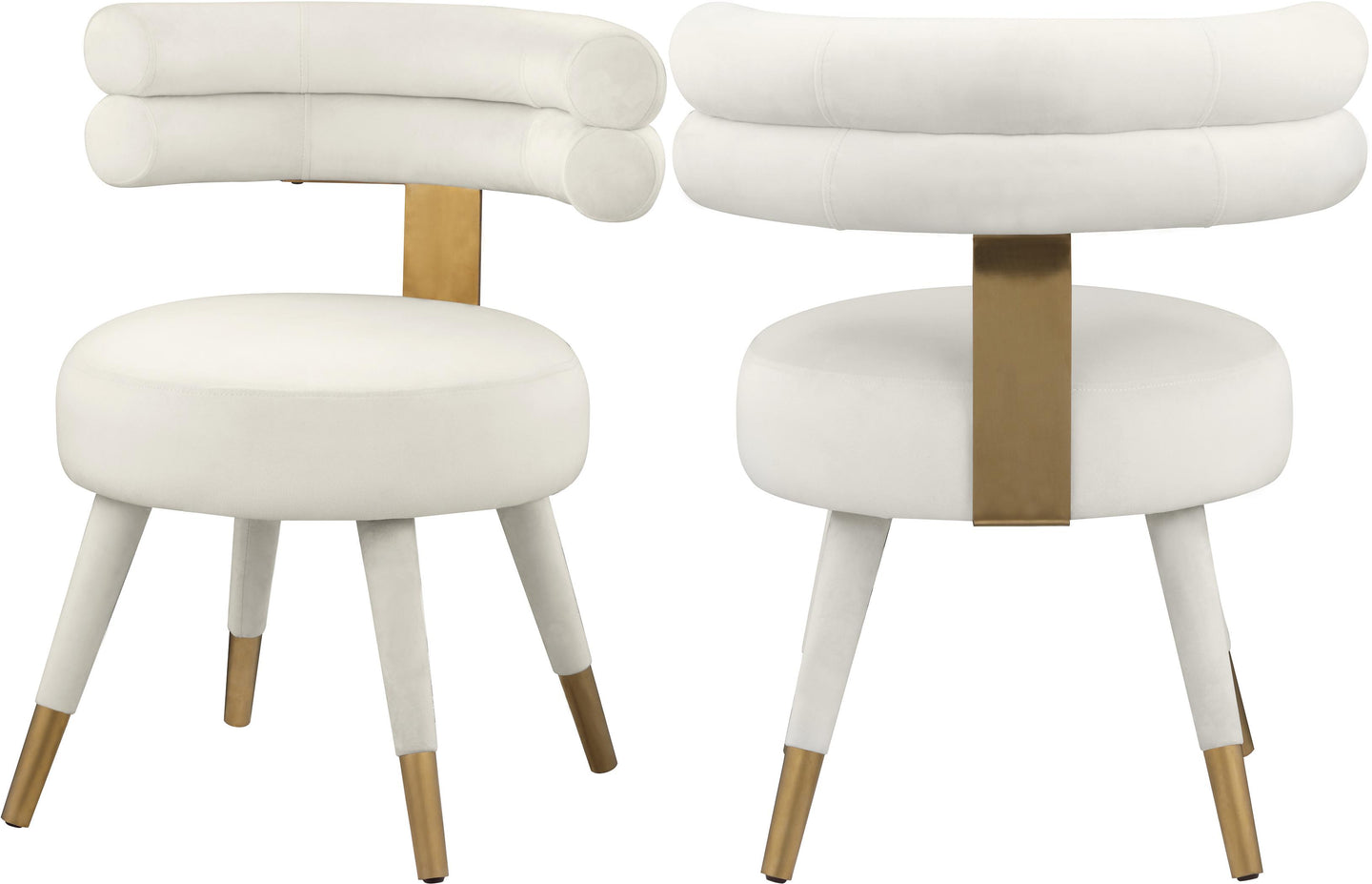 Fitzroy Cream Velvet Dining Chair image