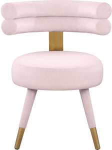 Fitzroy Pink Velvet Dining Chair