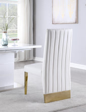 Load image into Gallery viewer, Porsha White Faux Leather Dining Chair
