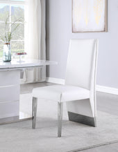 Load image into Gallery viewer, Porsha White Faux Leather Dining Chair
