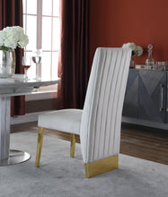 Load image into Gallery viewer, Porsha Cream Velvet Dining Chair
