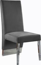 Load image into Gallery viewer, Porsha Grey Velvet Dining Chair
