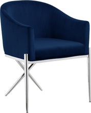 Load image into Gallery viewer, Xavier Navy Velvet Dining Chair
