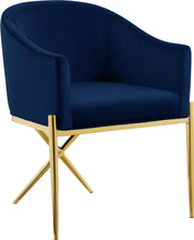 Load image into Gallery viewer, Xavier Navy Velvet Dining Chair
