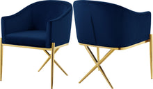 Load image into Gallery viewer, Xavier Navy Velvet Dining Chair
