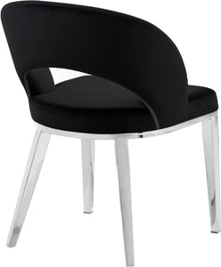 Roberto Black Velvet Dining Chair