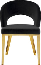 Load image into Gallery viewer, Roberto Black Velvet Dining Chair
