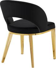 Load image into Gallery viewer, Roberto Black Velvet Dining Chair
