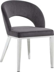 Roberto Grey Velvet Dining Chair