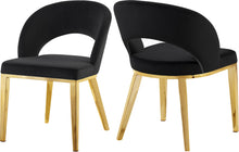 Load image into Gallery viewer, Roberto Black Velvet Dining Chair
