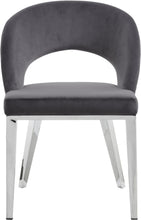 Load image into Gallery viewer, Roberto Grey Velvet Dining Chair
