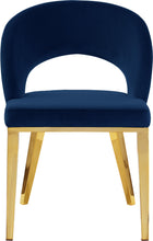 Load image into Gallery viewer, Roberto Navy Velvet Dining Chair
