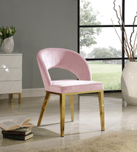 Load image into Gallery viewer, Roberto Pink Velvet Dining Chair
