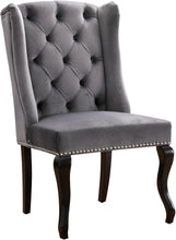 Load image into Gallery viewer, Suri Grey Velvet Dining Chair
