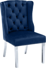 Load image into Gallery viewer, Suri Navy Velvet Dining Chair
