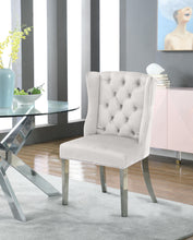 Load image into Gallery viewer, Suri Cream Velvet Dining Chair
