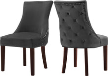 Load image into Gallery viewer, Hannah Grey Velvet Dining Chair
