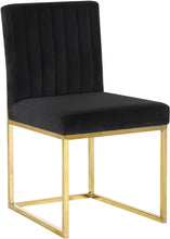 Load image into Gallery viewer, Giselle Black Velvet Dining Chair
