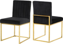 Load image into Gallery viewer, Giselle Black Velvet Dining Chair image
