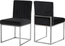 Load image into Gallery viewer, Giselle Black Velvet Dining Chair

