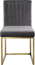 Load image into Gallery viewer, Giselle Grey Velvet Dining Chair
