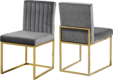 Load image into Gallery viewer, Giselle Grey Velvet Dining Chair image
