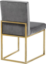 Load image into Gallery viewer, Giselle Grey Velvet Dining Chair
