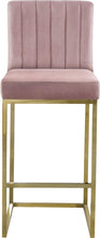 Load image into Gallery viewer, Giselle Pink Velvet Stool
