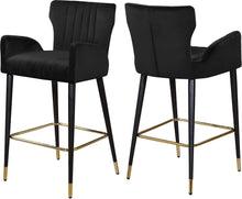 Load image into Gallery viewer, Luxe Black Velvet Stool image
