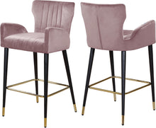 Load image into Gallery viewer, Luxe Pink Velvet Stool image
